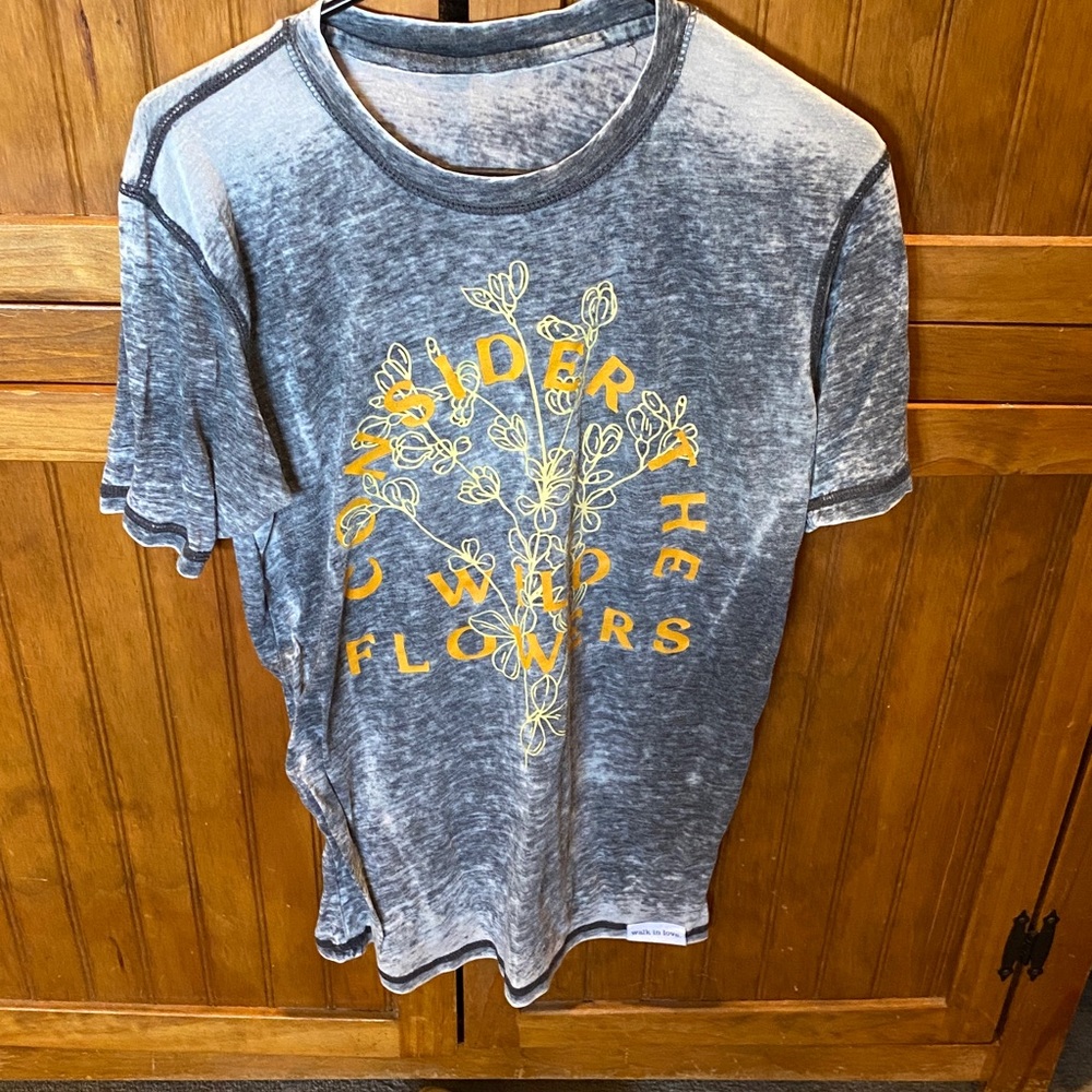 Gray and Yellow Graphic Tee